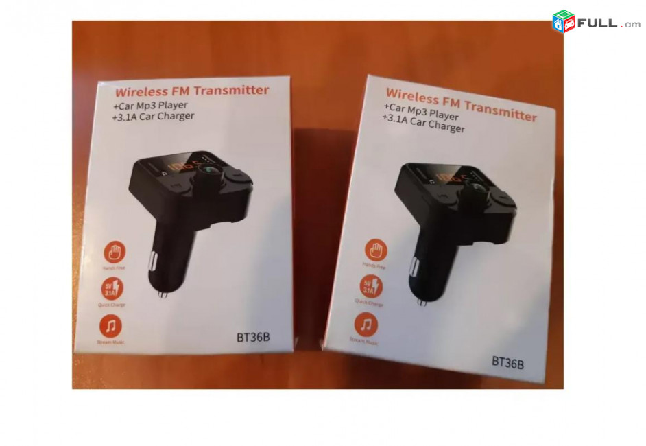 2x USB 3,1A CAR FM MP3 նվագարկիչ modulator մոդուլյատոր CAR charger Iphone Android SAMSUNG