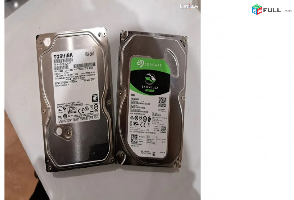 1 TB կոշտ սկավառակ (PC HDD) Toshiba Жёсткий диск для пк Hard Disk