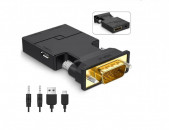 HDMI to VGA ադապտեր 3,5 մմ Mini Jack ելքով Переходник Adapter