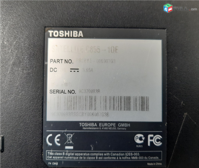 TOSHIBA C855-10E պահեստամասեր ամեն ինչ разборка на запчасти