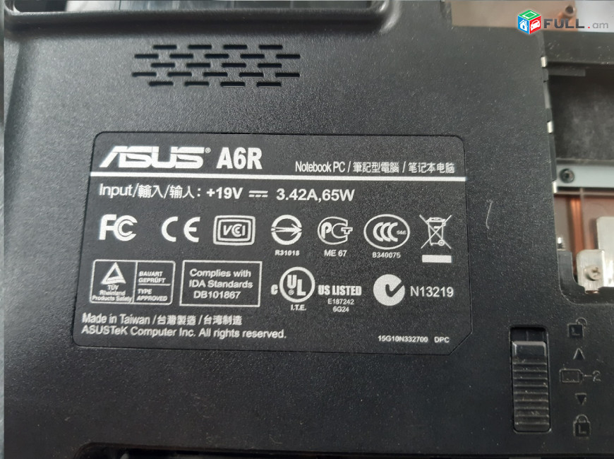 ASUS A6R պահեստամասեր ամեն ինչ разборка на запчасти