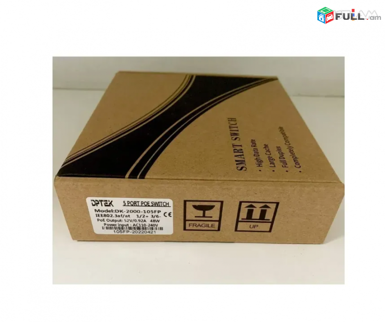 PoE Switch 5Port 100mb/s Коммутатор 5 портовый с PoE DK100-5FP 4 port PoE + 1 uplink