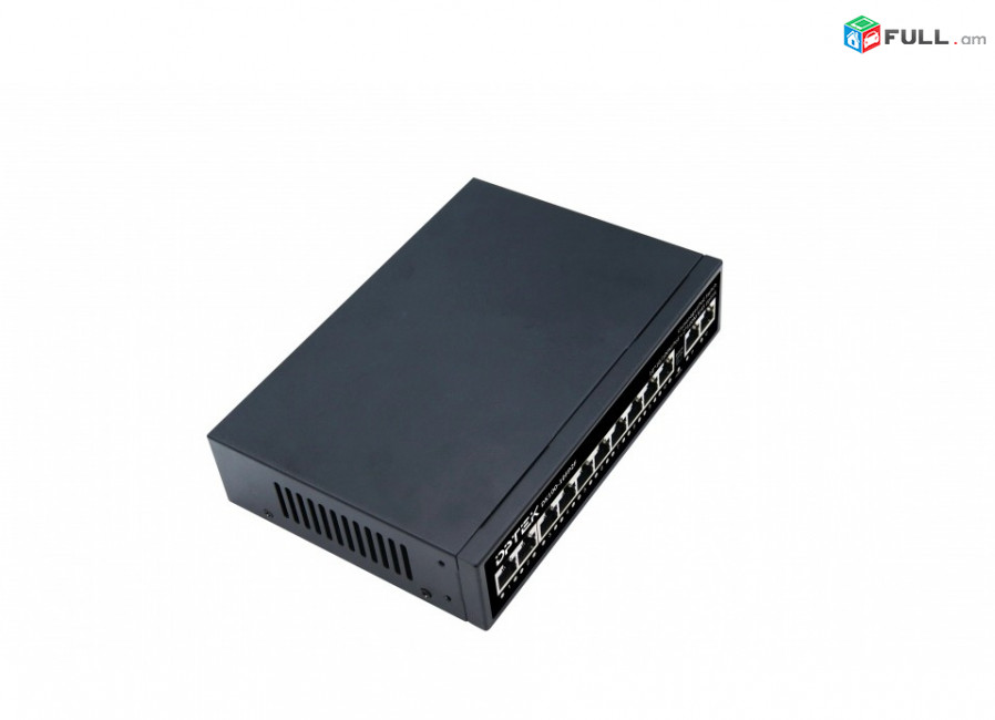 Коммутатор/Switch DPTEK DK100-10FP2F 120W 10*10/100Base-T PoE 802.3af/at + 2*10/100Base-T, дальность до 250м, 120ВтC
