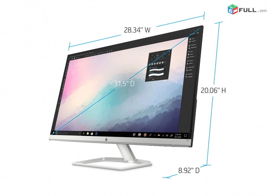 32" ՆՈՐ մոնիտոր HP 32f (6XJ00AA) IPS Matte screen HDMI VGA монитор monitor էկրան