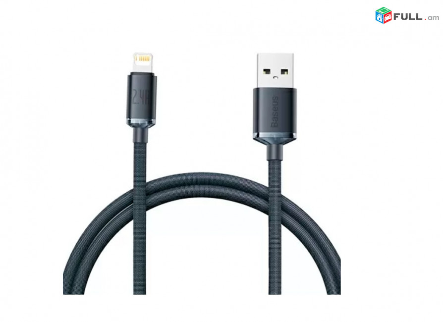 2m Lighting Iphone cable BaseUS Charging USB to IP 2.4A Кабель для iPhone այֆոնի լար