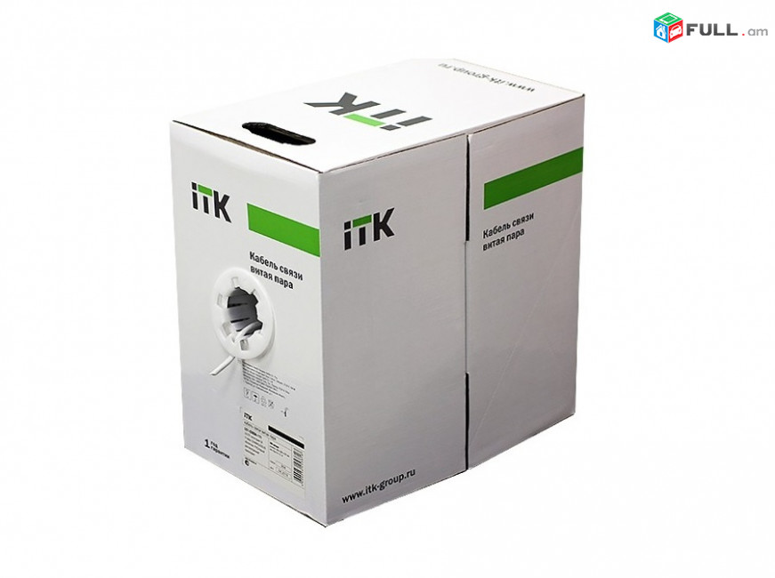 Кабель ITK Витая пара U/UTP cat 5E 4х2х24 AWG LDPE solid 305m PVC լար մալուխ cable