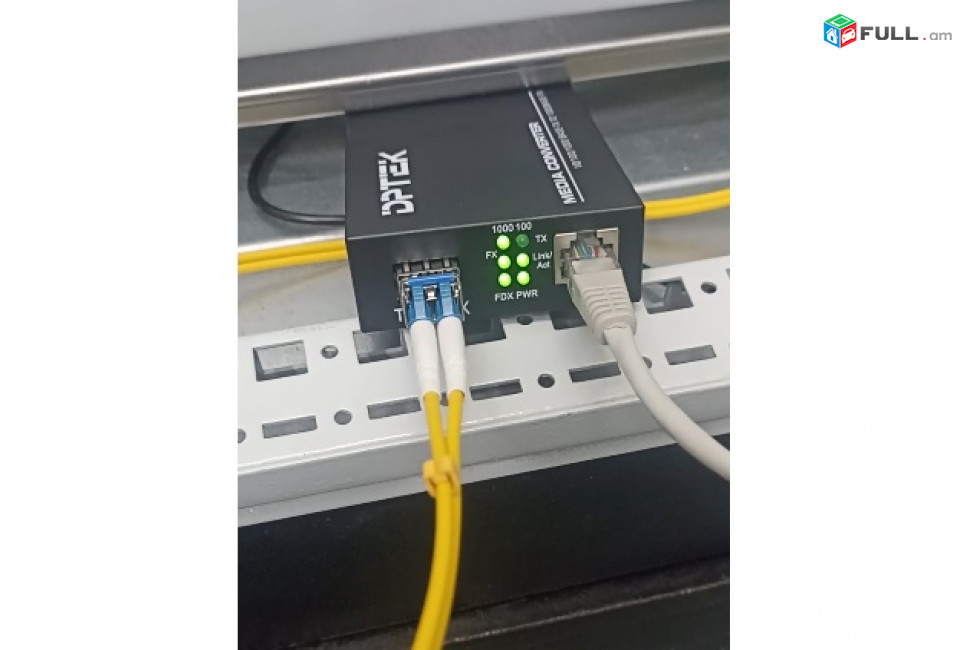 Mediaconverter DPTEK 10/100/1000 с SFP - PORT Оптический Медиаконвертер media converter գիգաբիթ կոնվերտր