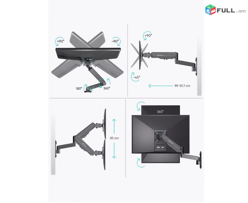 Кронштейн для монитора 13"-34" ONKRON G150 держатель Մոնիտորի կրոնշտեյն կախիչ Bracket holder for TV Monitor