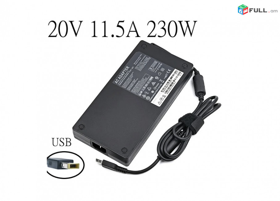 Original Lenovo 20V 11.5A 230W Power Adapter Laptop Charger Cord նոութբուքի Հոսանքի սնուցման բլոկ блок