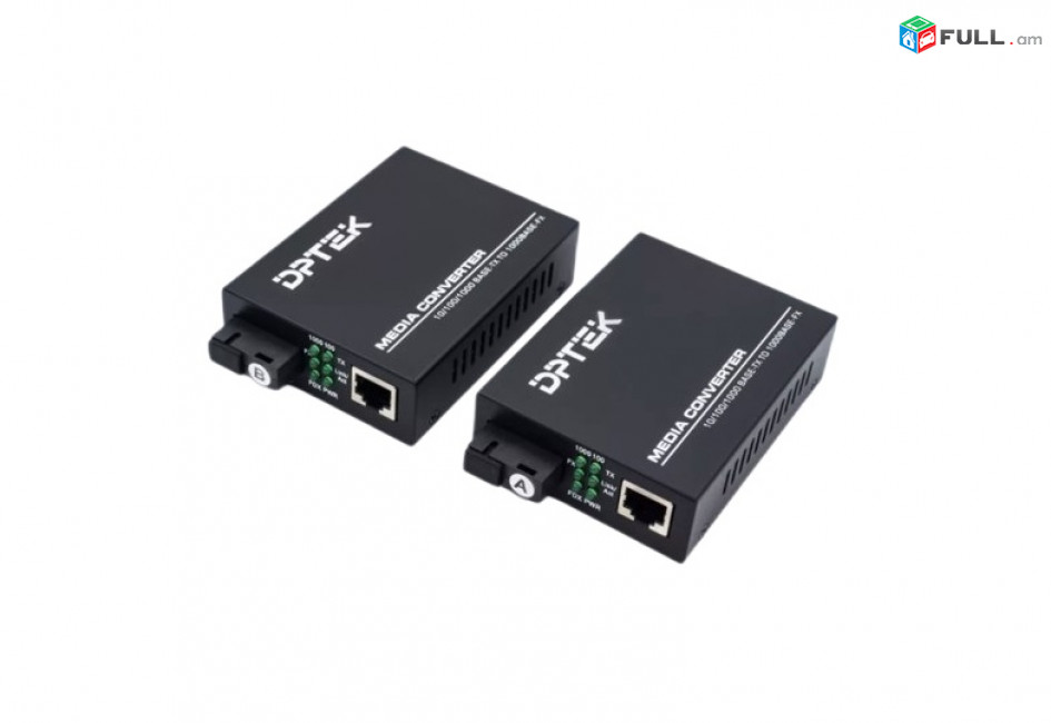 Медиаконвертер 2шт.А и В 10/100/1000Mb Ethernet Media Converter Կոնվերտր, Fiber Transceiver գիգաբիթ կոնվերտր