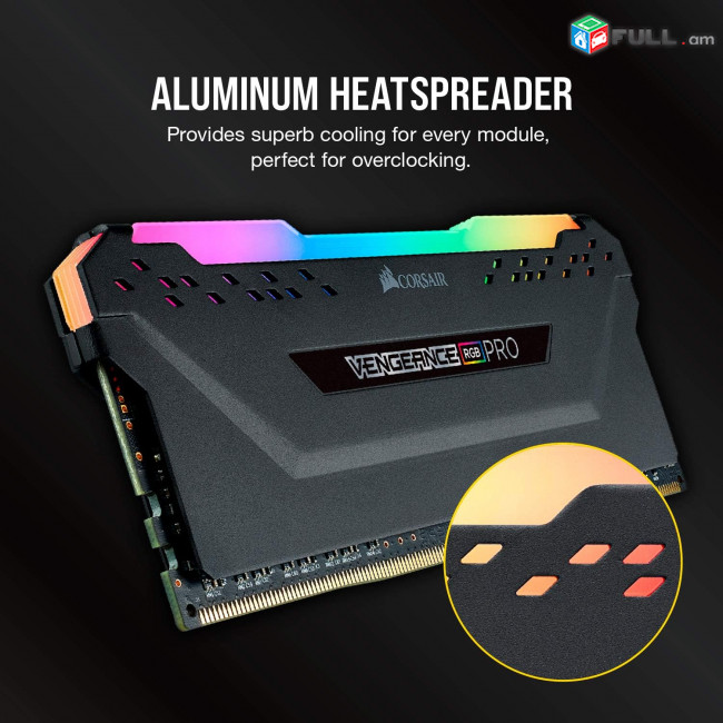 Corsair Vengeance RGB PRO 16GB (2 x 8GB) DDR4 DRAM 3466MHz C16 Memory Kit — Black հիշողություն ռամ ոզու Оперативная память XMP1 XMP2 XMP