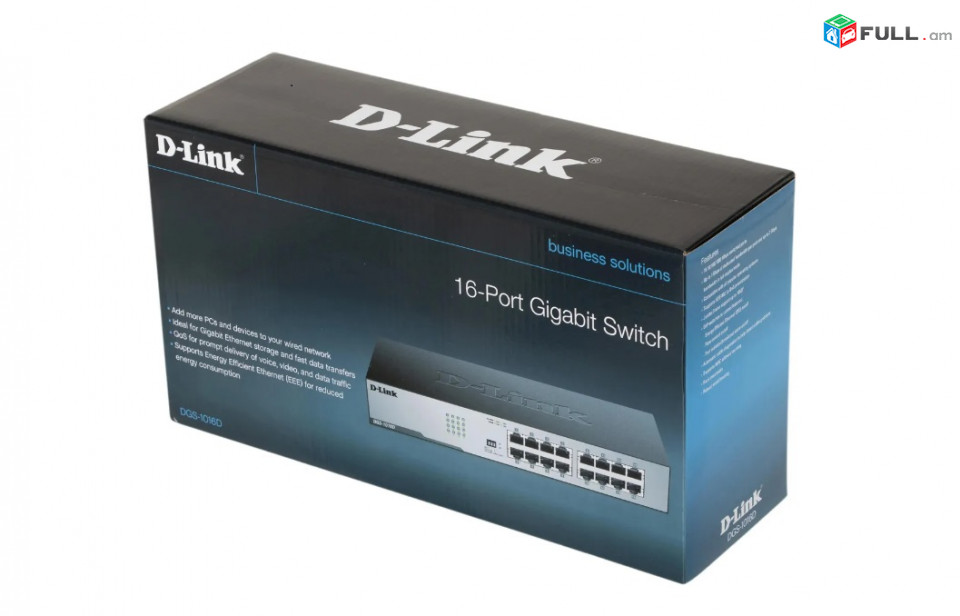 16-Port Gigabit Switch DGS-1016D 10/100/1000 Mbps свитч 16 портов Մետաղական dlink