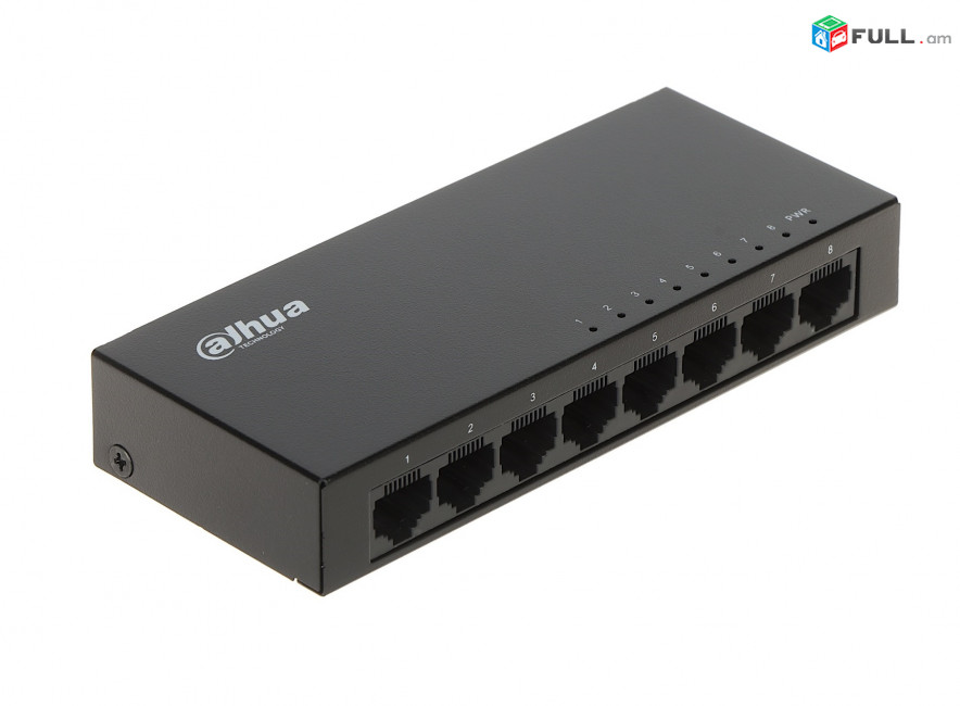 Ցանցային սվիչ Dahua DH-PFS3008-8GT Industrial switch 8-PORT 16 Gbps Plug and Play свитч Маршрутизатор