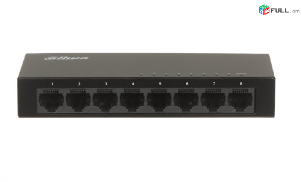 Ցանցային սվիչ Dahua DH-PFS3008-8GT Industrial switch 8-PORT 16 Gbps Plug and Play свитч Маршрутизатор