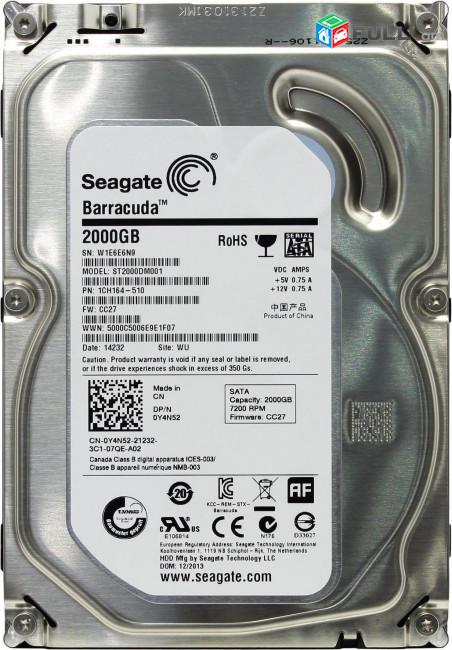 Seagate Desktop 2TB 7200rpm 3.5" Hard Drive ( ST2000DM001 ) Desktop HDD 2 tb SATA 6Gb/s ( SATA-III )
