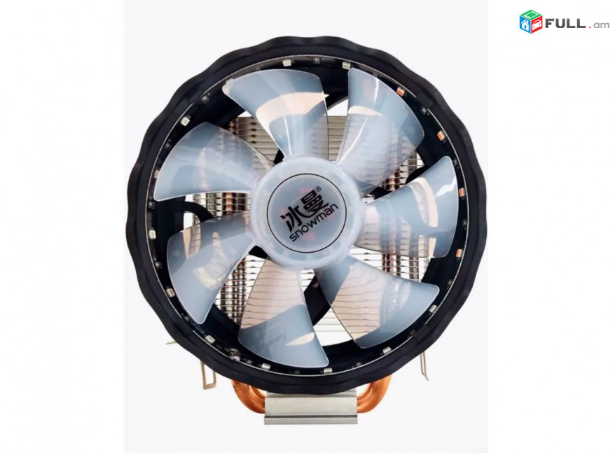 Snowman X200 CPU Cooler RGB Кулер процессора башенный Вентилятор հովհար 4 pin PWM 100w 45CFM