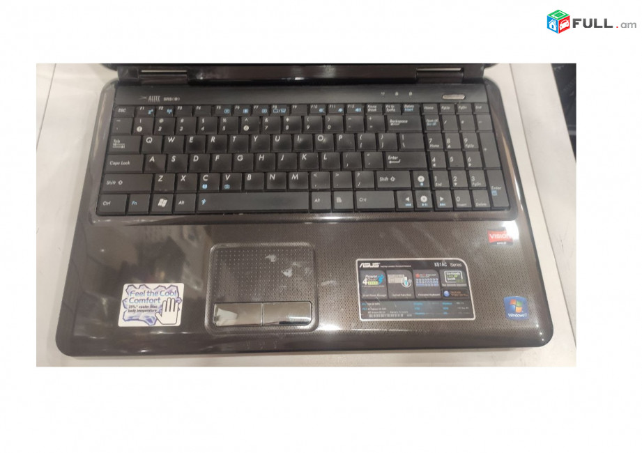 ASUS K51AC AMD Turion 64 RAM 4GB HDD 250GB HD 3200 15.6" Windows 7 + Office Notebook ноутбук Նոութբուք Laptop