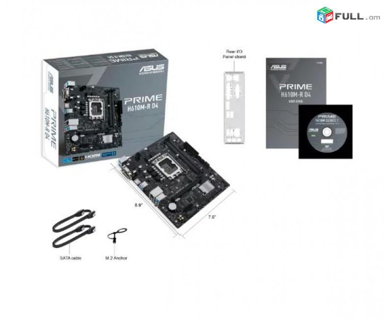 ASUS PRIME H610M-R D4-SI LGA 1700 Intel H610 Gigabit Ethernet MB Материнская плата mainboard Մայրպլատա mboard