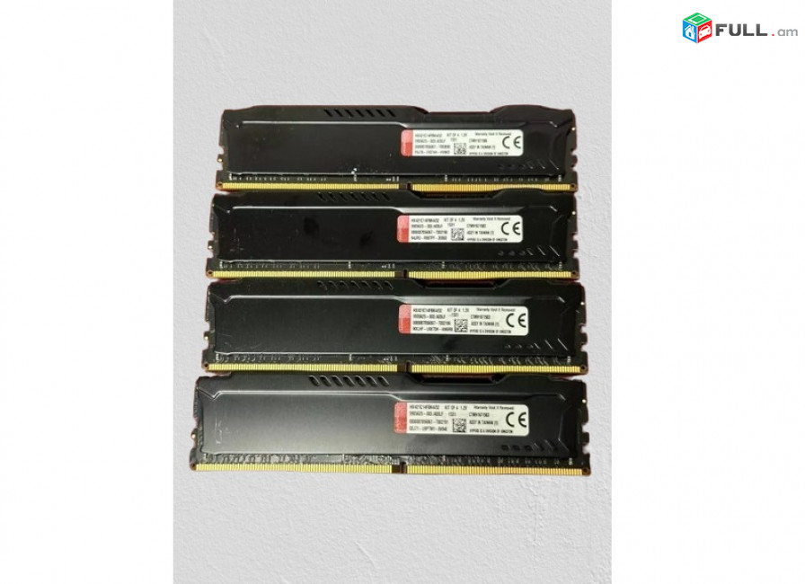 HYPERX Fury 32GB (4x8GB) DDR4 2400MHz Desktop  Memory kit հիշողություն ռամ Оперативная память
