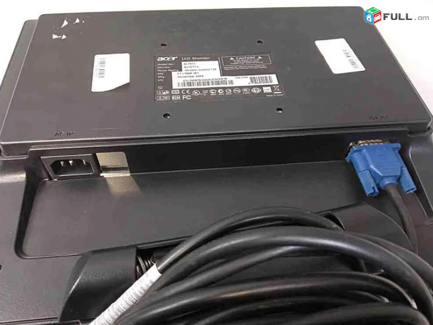 LCD Monitor 15" ՄՈՆԻՏՈՐ Acer AL1511 15"  DVR, Camera, դրամարկղային  անվտանգություն Терминал, տերմինալի TelCel