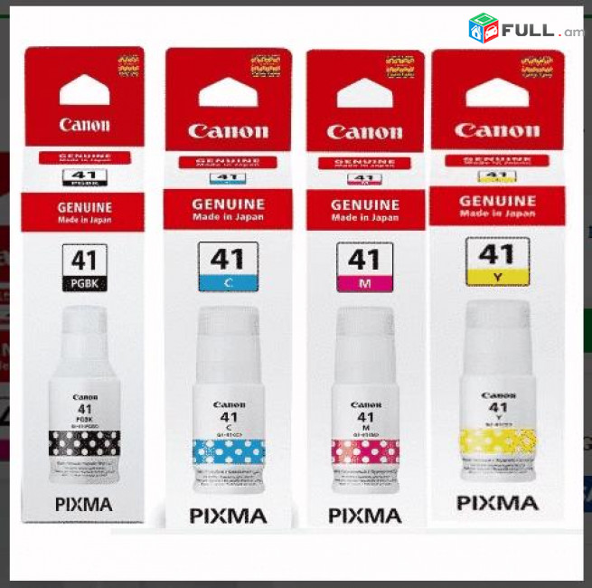 Canon Pixma GI-41 (4 գույն) Օրիգինալ - ճապոնական արտադրության - 100% գործարանային G1420, G1430, G2430, G3430, G2420, G2460, G2470, G3470, G4470, G3420, G3460 