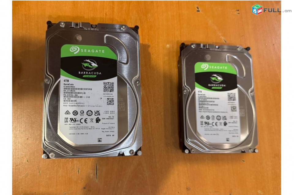 HDD 4TB Seagate BarraCuda 4 ТБ, SATA III, 256 Mb, 5400 rpm (ST4000DM004) Жесткий диск 3.5" կոշտ սկավառակ