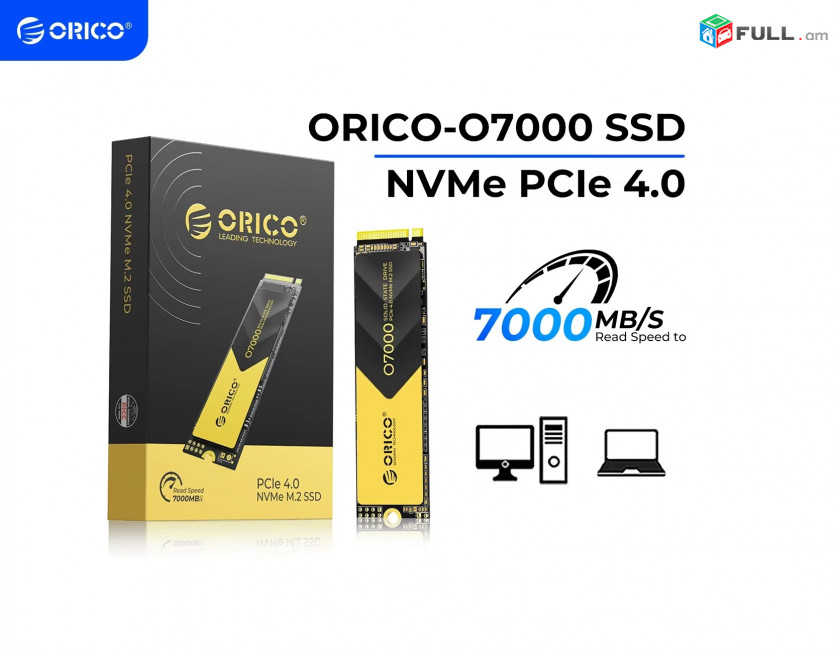 Orico PCIe4.0 M.2 NVMe SSD PS5 Gaming 7000 mbps 1TB Жесткий диск Внутренний твердотельный накопитель