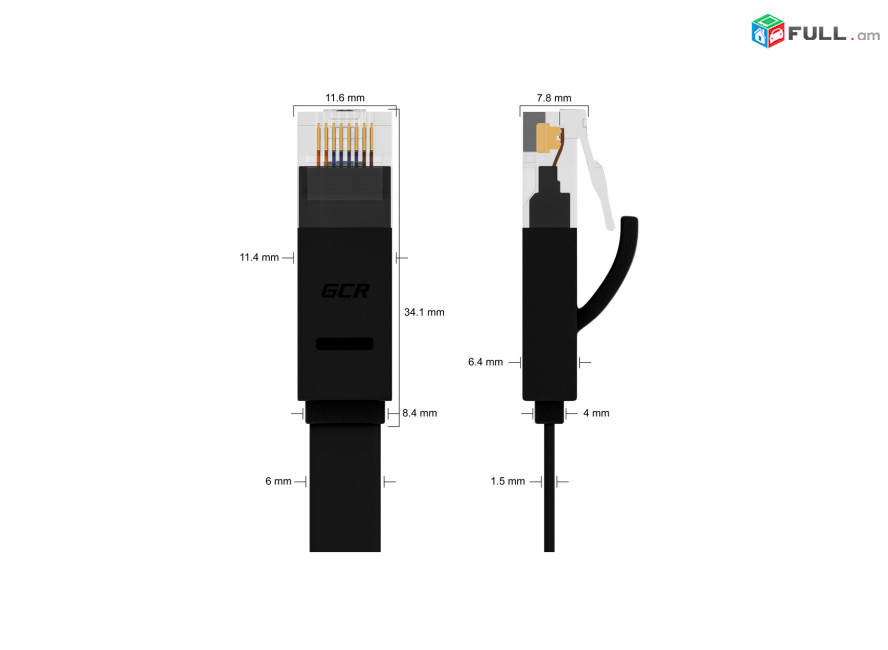CUT6 LAN Patch cord flat cable RJ-45 Ethernet Патч-корд плоский UTP кат.6 для высокоскоростного интернета պատչկորդ