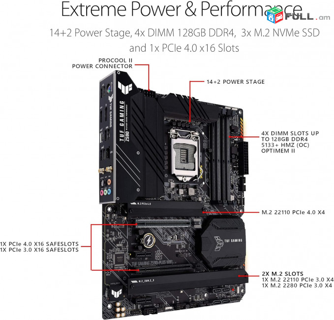 UPGRATE KIT ASUS Prime Z590-P + i9 11900k + RAM 16GB LGA 1200 (Intel 11th/10th Gen) ATX Gaming Motherboard