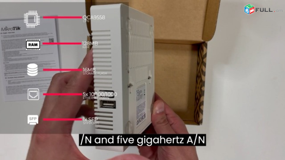 MikroTik hAP ac RB962UiGS-5HacT2HnT Wi-Fi: AC1750 + USB PoE 4G + HDD LTE Маршрутизатор RB962 RouterBoard
