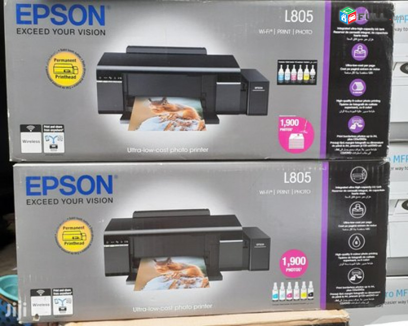 Epson L805 տպիչ, wifi, նոր, 12 ամիս երաշխիք