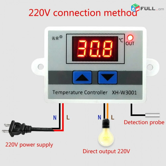 Терморегулятор 220V . Термостат. Ջերմակարգավորիչ.Termoregulyator.
