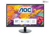 Նոր մոնիտոր 22 * դույմ / AOC E2270SWN / 22" / TFT TN / FHD 1920x1080 / 5ms / 1x VGA / 60 Hz