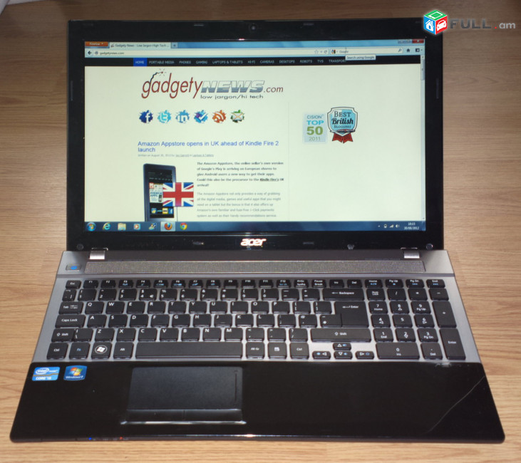    ՄՈԴԵԼ	ASER ASPIRE V3	 CPU	INTEL CORE I3-2348	    RAM	6GB	