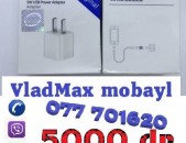  օրիգինալ լիցքաորման կոճ գլխիկ usb koch  iphone 8  iphone 8 plus