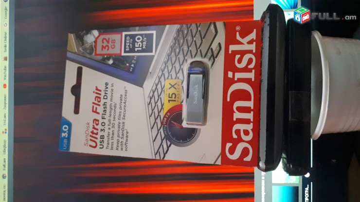   ֆլեշկա  флешка  Fleshka   ֆլեշկա  Sandisk 32 gb usb 3 	
