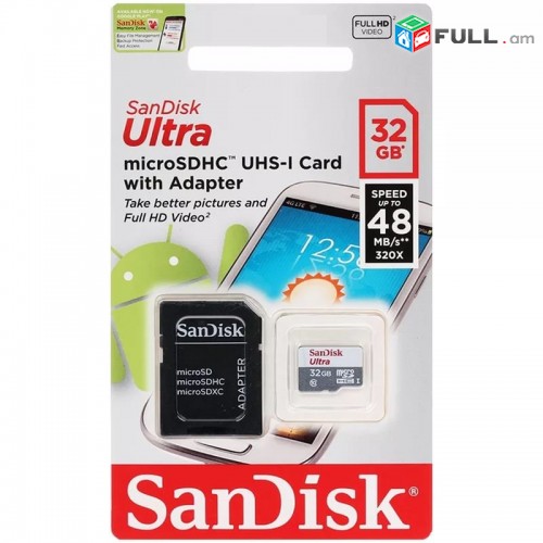 hishoxutyan qart   kingston 32 gb Micro sd 32 GB klass 10
