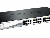 Управляемый коммутатор D-LINK DES-1210-28P (порты 1–4 PoE 802.3af/at, порты 5–24 PoE 802.3af, PoE-бюджет 193)