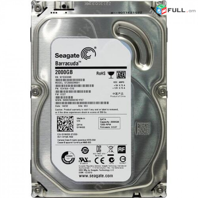 HDD Seagate 2 tb 7200 rmp Smart 100 %