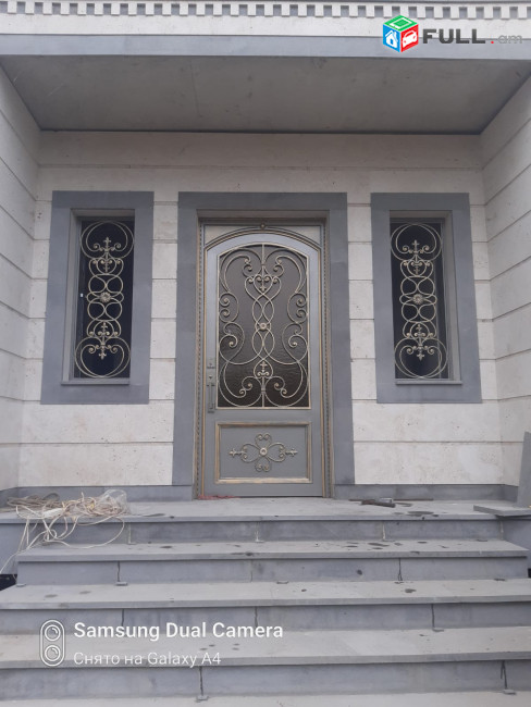 Դարբնի գործեր, պատուհանների ճաղավանդակներ, վանդակաճաղեր, դարպասներ, մուտքի դռներ, մետաղական կոնստրուկցիաներ