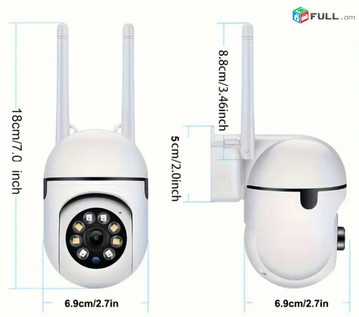 Դրսի և ներսի IP 360 Տեսախցիկ WIFI / լիկվիդացիոն գներ