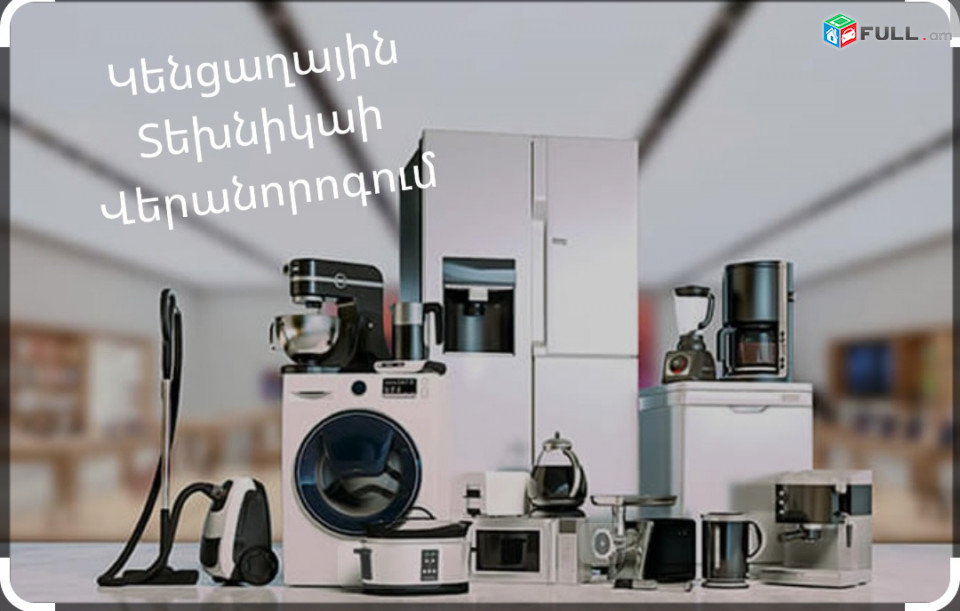 Լվացքի մեքենաների Սառնարանների Պիլասոսների Դուխովկաների մսաղացների վերանորոգում