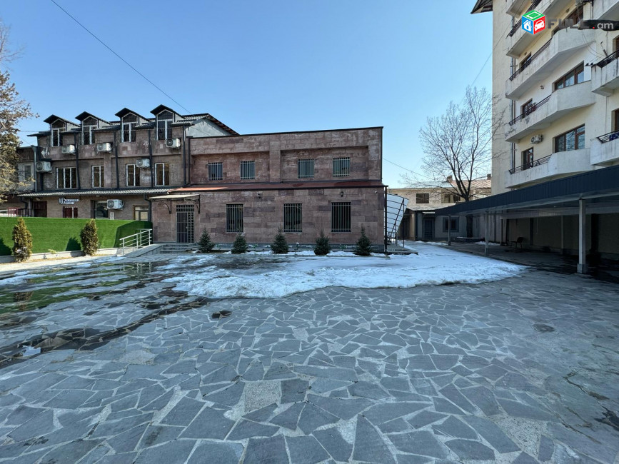Վարձակալությամբ-1500քմ բակային տարած-հող,նոր եվրոնորոգված շենք 780քմ,18 սենյակ,ամեն հարմարություններով