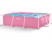 Շրջանակային լողավազան Intex Pink Metal Frame 220x150x60սմ, 1662լ